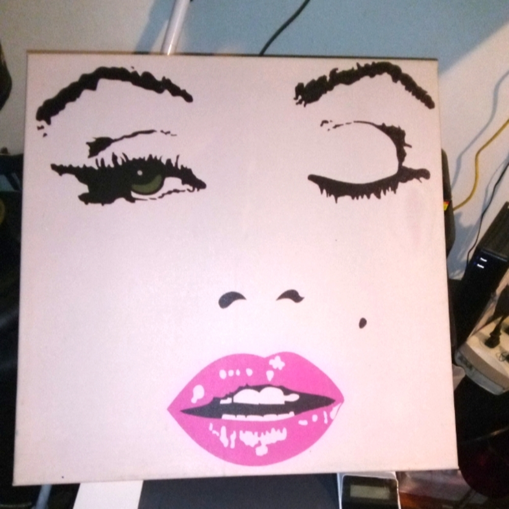 Two vintage Marilyn Monroe sketch paintings